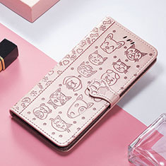 Leather Case Stands Fashionable Pattern Flip Cover H11 Holder for Apple iPhone 14 Pro Rose Gold