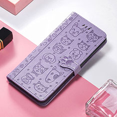 Leather Case Stands Fashionable Pattern Flip Cover H11 Holder for Apple iPhone 16 Pro Max Purple