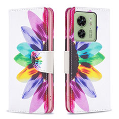 Leather Case Stands Fashionable Pattern Flip Cover Holder B01F for Motorola Moto Edge (2023) 5G Mixed