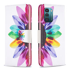 Leather Case Stands Fashionable Pattern Flip Cover Holder B01F for Nokia G11 Mixed