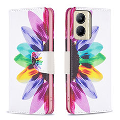 Leather Case Stands Fashionable Pattern Flip Cover Holder B01F for Realme C33 (2023) Mixed