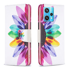 Leather Case Stands Fashionable Pattern Flip Cover Holder B01F for Realme Narzo 50 Pro 5G Mixed