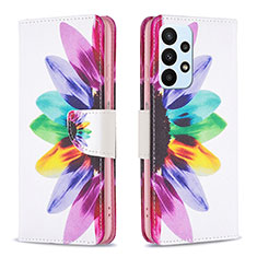 Leather Case Stands Fashionable Pattern Flip Cover Holder B01F for Samsung Galaxy A23 5G Mixed