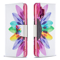 Leather Case Stands Fashionable Pattern Flip Cover Holder B01F for Samsung Galaxy A32 4G Mixed