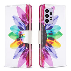 Leather Case Stands Fashionable Pattern Flip Cover Holder B01F for Samsung Galaxy A33 5G Mixed