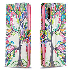 Leather Case Stands Fashionable Pattern Flip Cover Holder B01F for Samsung Galaxy M02 Green