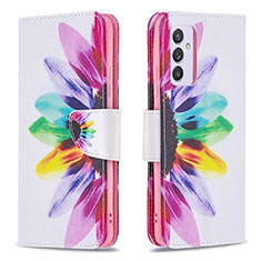 Leather Case Stands Fashionable Pattern Flip Cover Holder B01F for Samsung Galaxy M14 5G Mixed