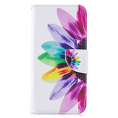 Leather Case Stands Fashionable Pattern Flip Cover Holder B01F for Samsung Galaxy M20 Mixed