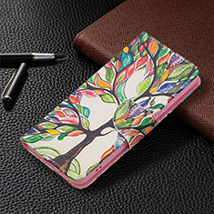 Leather Case Stands Fashionable Pattern Flip Cover Holder B01F for Samsung Galaxy S21 FE 5G Green