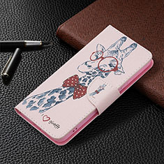 Leather Case Stands Fashionable Pattern Flip Cover Holder B01F for Samsung Galaxy S22 Plus 5G Gray