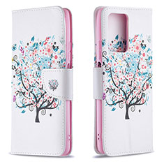 Leather Case Stands Fashionable Pattern Flip Cover Holder B01F for Xiaomi Mi 11T 5G White