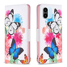 Leather Case Stands Fashionable Pattern Flip Cover Holder B01F for Xiaomi Poco C51 Colorful