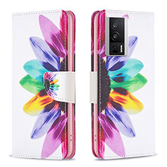 Leather Case Stands Fashionable Pattern Flip Cover Holder B01F for Xiaomi Redmi K60 5G Mixed