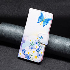 Leather Case Stands Fashionable Pattern Flip Cover Holder B01F for Xiaomi Redmi Note 12 Pro+ Plus 5G Blue