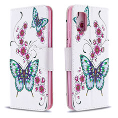 Leather Case Stands Fashionable Pattern Flip Cover Holder B03F for Samsung Galaxy A31 Colorful