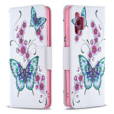 Leather Case Stands Fashionable Pattern Flip Cover Holder B03F for Samsung Galaxy A32 4G Colorful