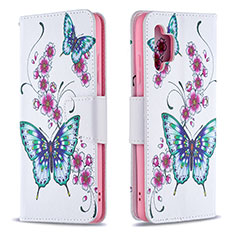 Leather Case Stands Fashionable Pattern Flip Cover Holder B03F for Samsung Galaxy A32 5G Colorful