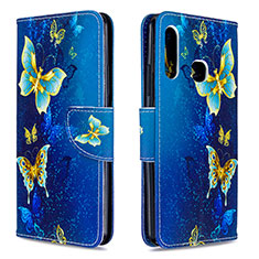 Leather Case Stands Fashionable Pattern Flip Cover Holder B03F for Samsung Galaxy A70E Sky Blue
