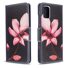 Leather Case Stands Fashionable Pattern Flip Cover Holder B03F for Samsung Galaxy M40S Red