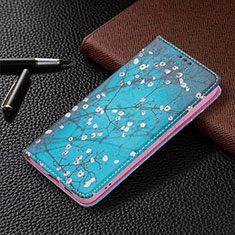 Leather Case Stands Fashionable Pattern Flip Cover Holder B03F for Samsung Galaxy S21 FE 5G Matcha Green