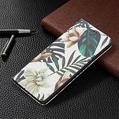 Leather Case Stands Fashionable Pattern Flip Cover Holder B03F for Samsung Galaxy S22 Ultra 5G Matcha Green