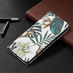 Leather Case Stands Fashionable Pattern Flip Cover Holder B03F for Samsung Galaxy S23 5G Green