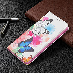 Leather Case Stands Fashionable Pattern Flip Cover Holder B03F for Samsung Galaxy S24 Plus 5G Hot Pink