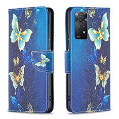 Leather Case Stands Fashionable Pattern Flip Cover Holder B03F for Xiaomi Redmi Note 11 Pro 5G Sky Blue