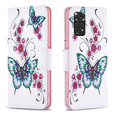 Leather Case Stands Fashionable Pattern Flip Cover Holder B03F for Xiaomi Redmi Note 11S 4G Colorful