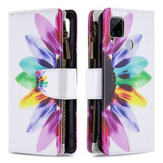 Leather Case Stands Fashionable Pattern Flip Cover Holder B04F for Realme 7i RMX2193 Mixed