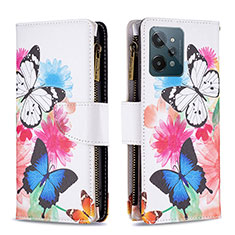 Leather Case Stands Fashionable Pattern Flip Cover Holder B04F for Realme C31 Colorful