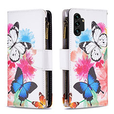 Leather Case Stands Fashionable Pattern Flip Cover Holder B04F for Samsung Galaxy A13 4G Colorful