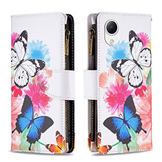 Leather Case Stands Fashionable Pattern Flip Cover Holder B04F for Samsung Galaxy A23e 5G Colorful