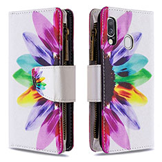 Leather Case Stands Fashionable Pattern Flip Cover Holder B04F for Samsung Galaxy A40 Mixed