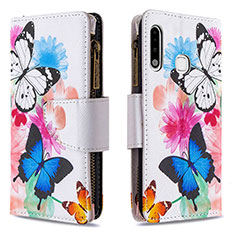 Leather Case Stands Fashionable Pattern Flip Cover Holder B04F for Samsung Galaxy A70E Colorful