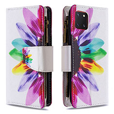Leather Case Stands Fashionable Pattern Flip Cover Holder B04F for Samsung Galaxy A81 Mixed