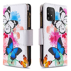 Leather Case Stands Fashionable Pattern Flip Cover Holder B04F for Samsung Galaxy S10 Lite Colorful