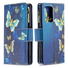 Leather Case Stands Fashionable Pattern Flip Cover Holder B04F for Xiaomi Mi 11T Pro 5G Blue