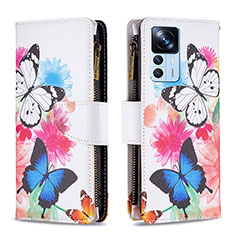 Leather Case Stands Fashionable Pattern Flip Cover Holder B04F for Xiaomi Redmi K50 Ultra 5G Colorful