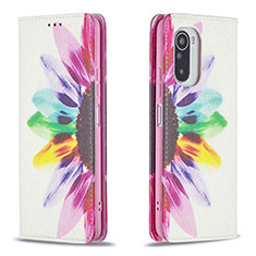 Leather Case Stands Fashionable Pattern Flip Cover Holder B05F for Xiaomi Poco F3 5G Mixed