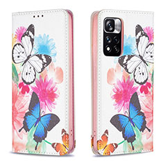 Leather Case Stands Fashionable Pattern Flip Cover Holder B05F for Xiaomi Poco X4 NFC Colorful