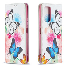 Leather Case Stands Fashionable Pattern Flip Cover Holder B05F for Xiaomi Redmi Note 10 Pro 4G Colorful