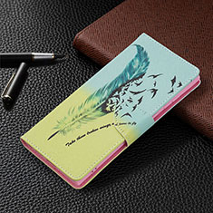 Leather Case Stands Fashionable Pattern Flip Cover Holder B09F for Samsung Galaxy S24 Ultra 5G Green