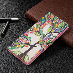 Leather Case Stands Fashionable Pattern Flip Cover Holder B09F for Samsung Galaxy S24 Ultra 5G Mixed