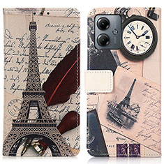 Leather Case Stands Fashionable Pattern Flip Cover Holder D02Y for Motorola Moto G14 Mixed