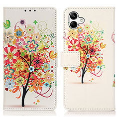 Leather Case Stands Fashionable Pattern Flip Cover Holder D02Y for Samsung Galaxy M04 Colorful