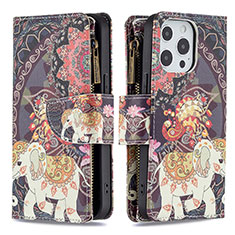 Leather Case Stands Fashionable Pattern Flip Cover Holder for Apple iPhone 13 Pro Max Mixed