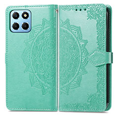 Leather Case Stands Fashionable Pattern Flip Cover Holder for Huawei Honor X6 Green