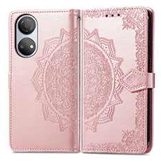 Leather Case Stands Fashionable Pattern Flip Cover Holder for Huawei Honor X7 Rose Gold