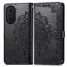 Leather Case Stands Fashionable Pattern Flip Cover Holder for Huawei Nova 10 Pro Black